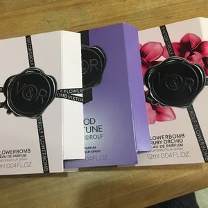Set of 4 Samples, Victor & Rolf 2- flower bomz and 1 Good Fortune, 1 Ruby Orchid